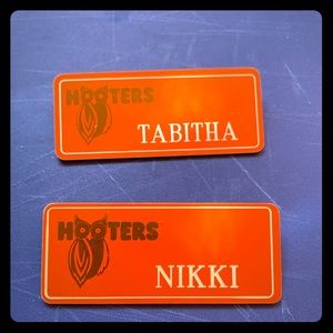 Hooters girl uniform name tag